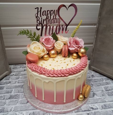 Custom celebration cake with roses